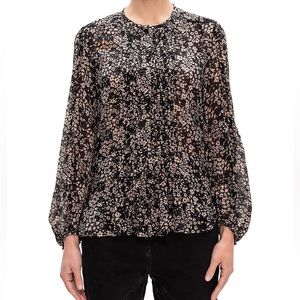 NWT Isabel Marant Nastia Blouse in Black/Tan Floral - Size Medium (38)